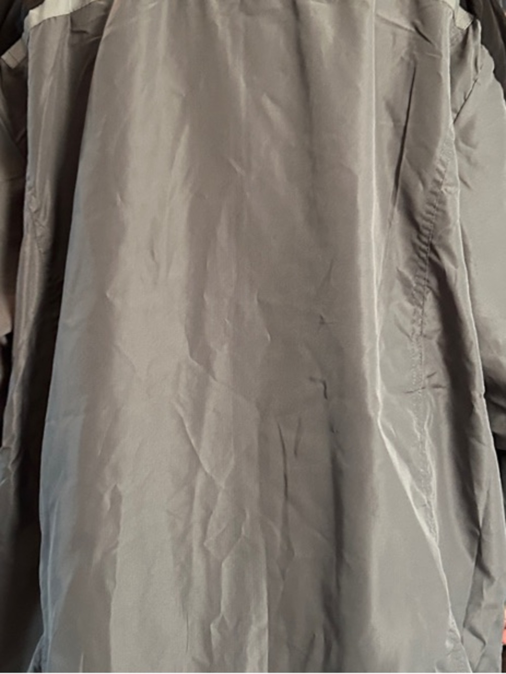Men's Hooded Windbreaker Jacket - Gray and Black - Picture 2 of 2